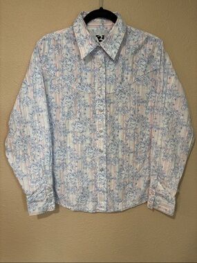 Rockies pearl snap bedazzled shirt